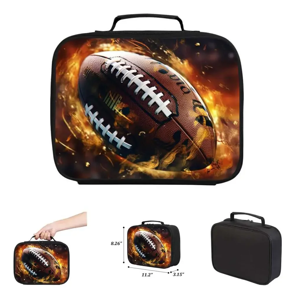 Football Lunch Box for Boys and Kids, American Football Design, Sports School